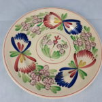 Antiker Teller Villeroy & Boch handbemalt Blumen Wallerfangen 1900-1918